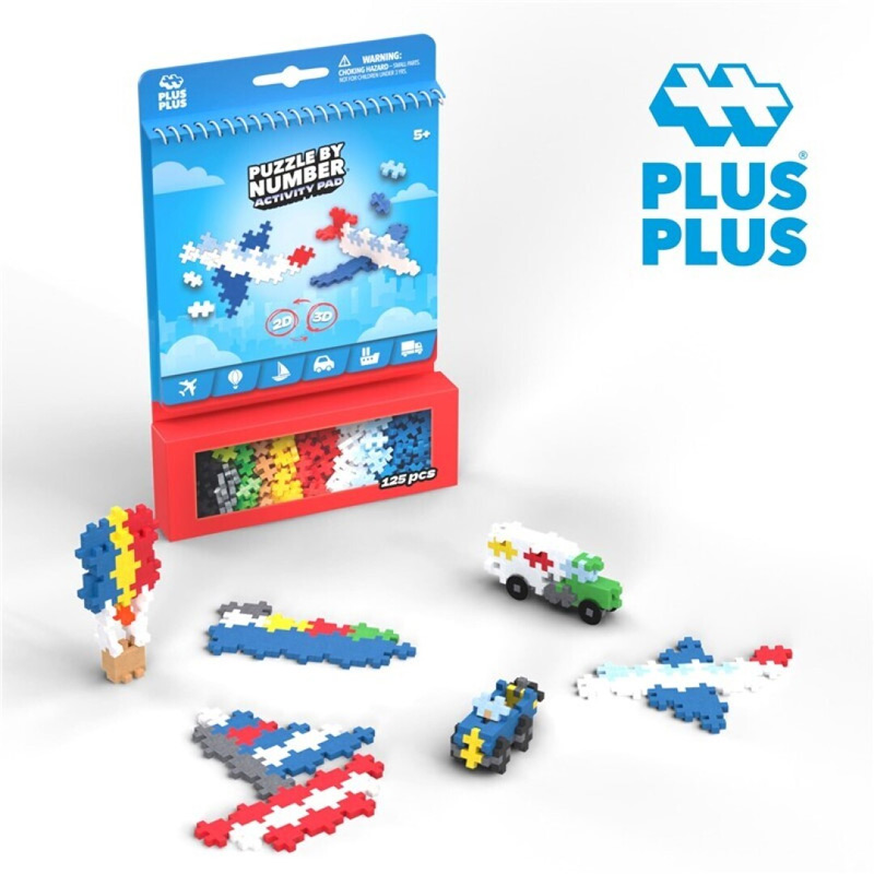 Plus-Plus Activity Pad: Transporte 125 peças