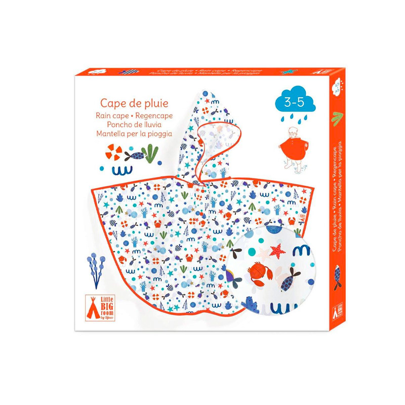 Capa de chuva Oceano 3-5 anos