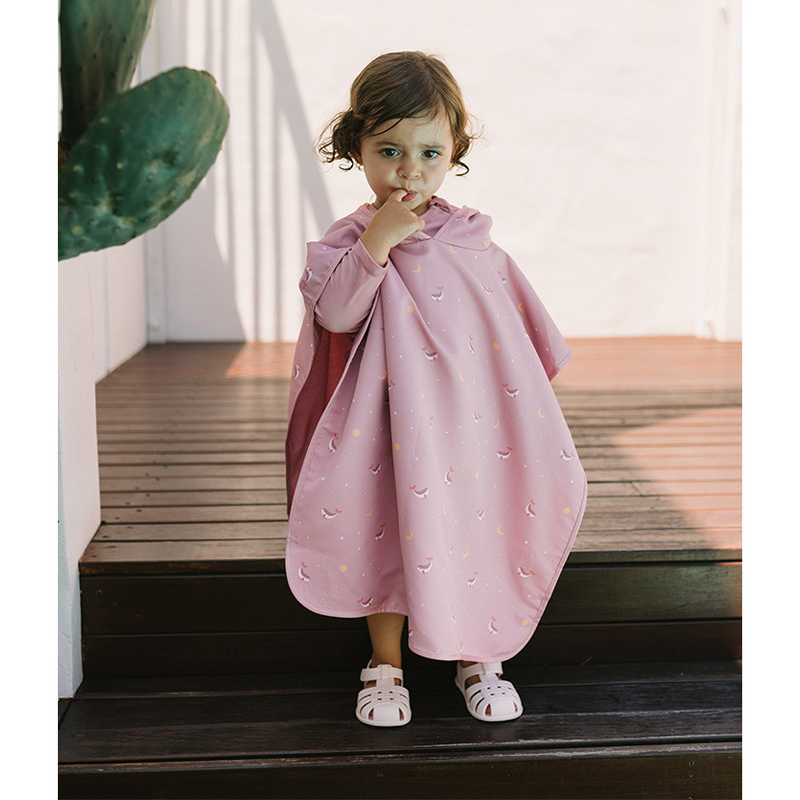 Poncho de Playa Whale Pink Talla M