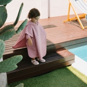 Poncho de Playa Whale Pink Talla M