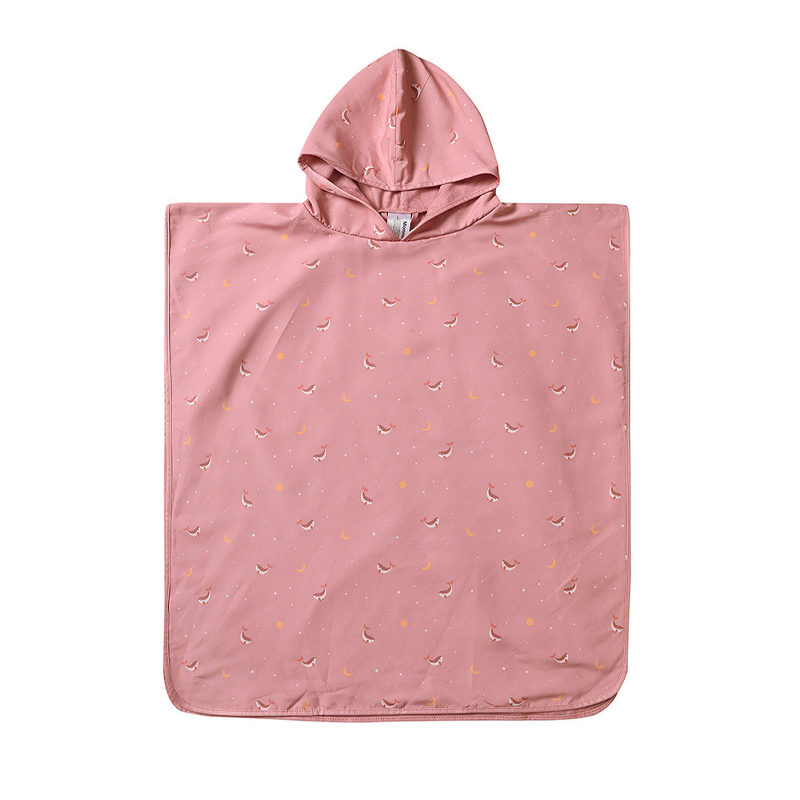 Poncho de Playa Whale Pink Talla S