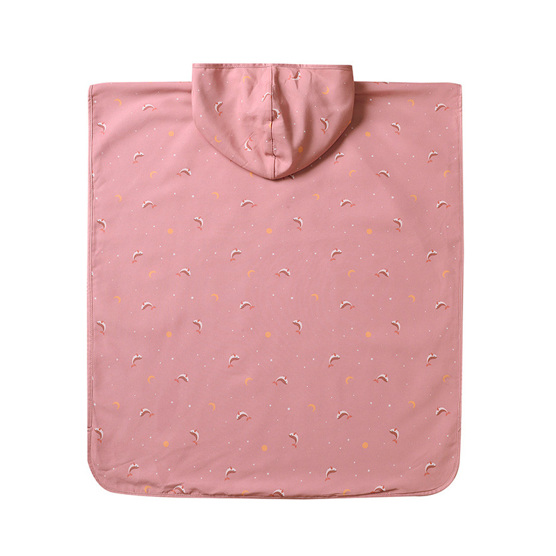 Poncho de Playa Whale Pink Talla S
