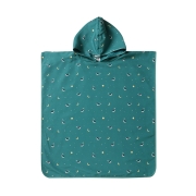 Poncho de Playa Whale Teal Talla S