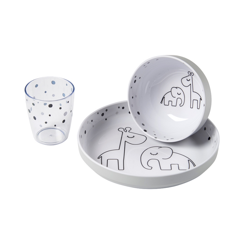 Primera Vajilla Dreamy Dots Gris