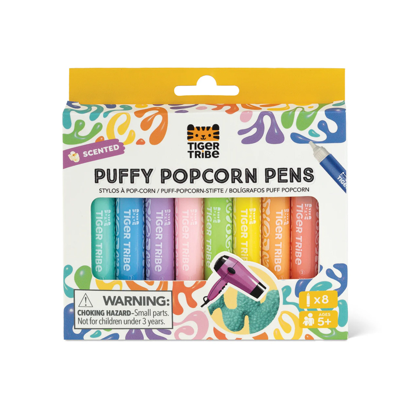 Rotuladores perfumados 3D Puffy Popcorn de Tiger Tribe