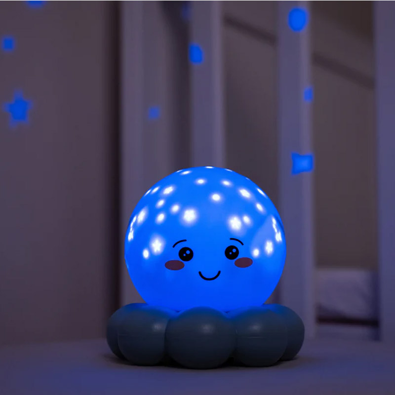 Pulpo Lamparita Proyector Cloud B Azul