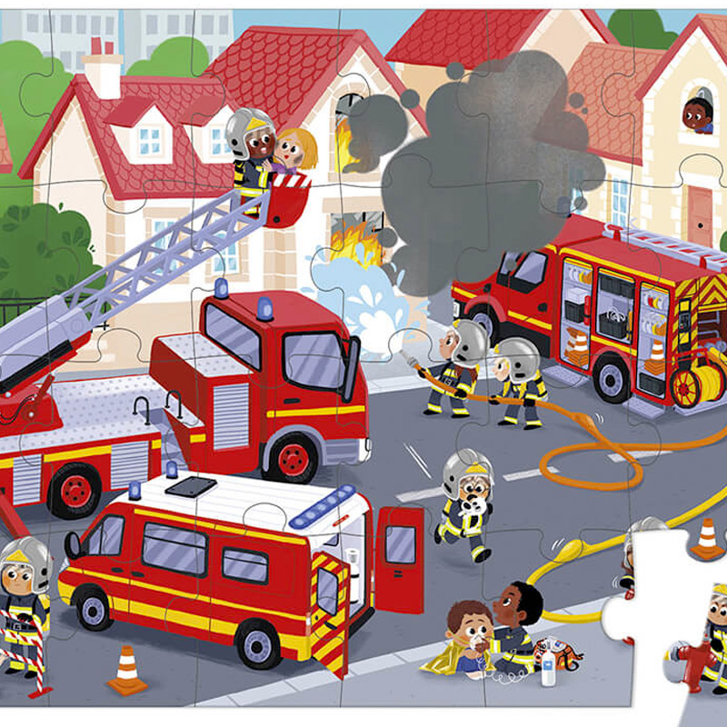 Puzzle Bomberos: 24 piezas