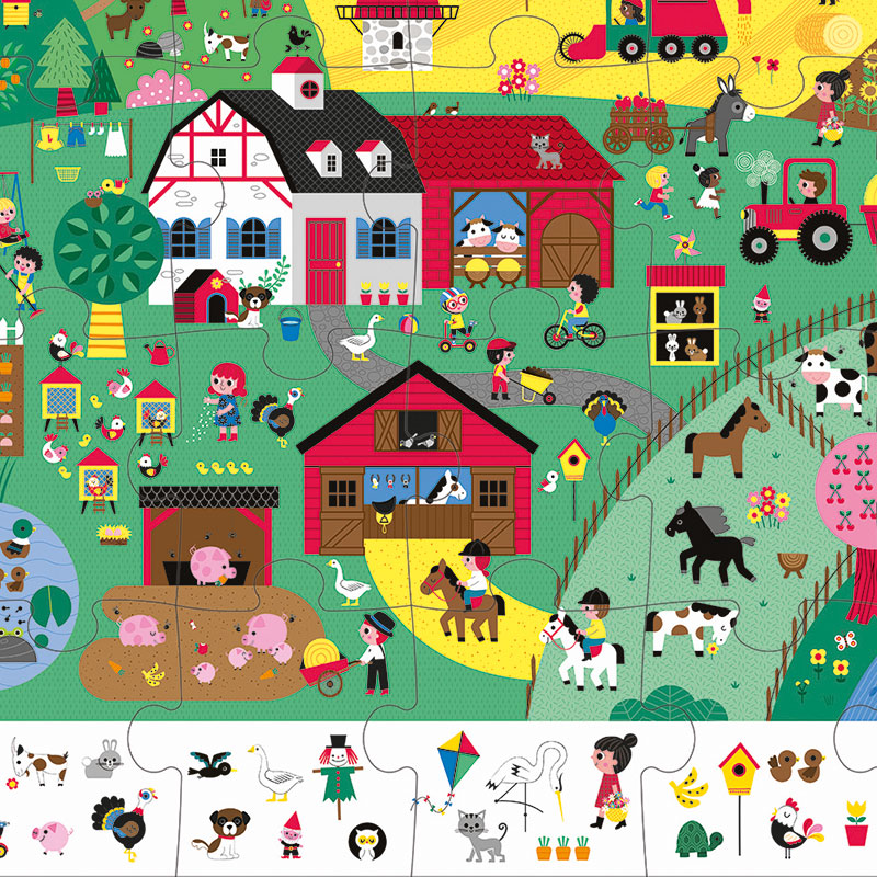 Puzzle de Observación la Granja: 24 piezas