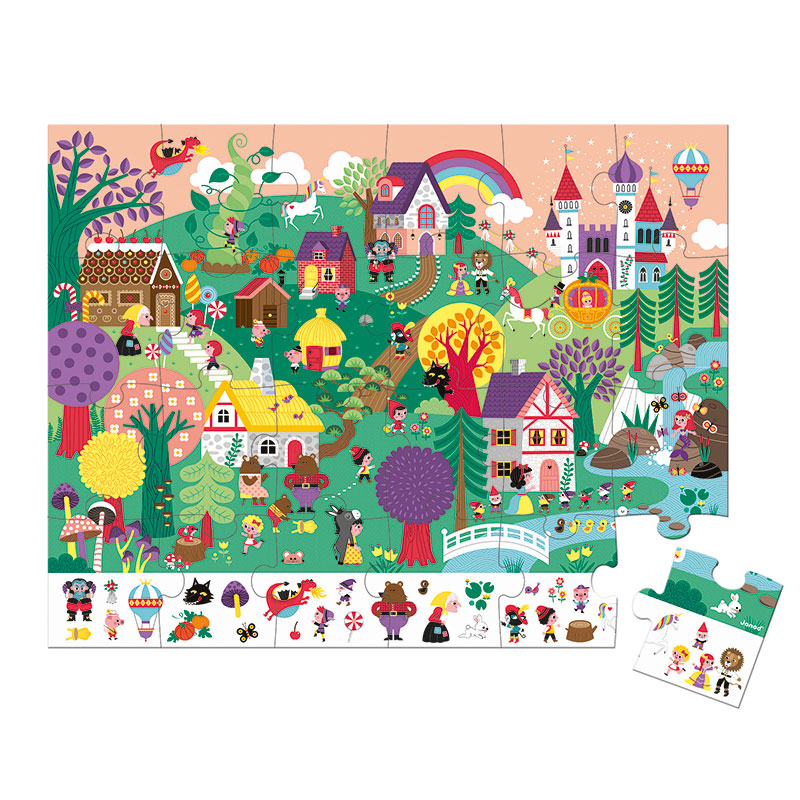 Puzzle de Observación los Cuentos: 24 piezas