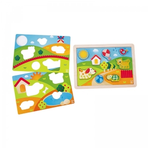Puzzle Encajable 3 en 1: Pepe & Friends Puzzle Encajable 3 en 1: Pepe & Friends