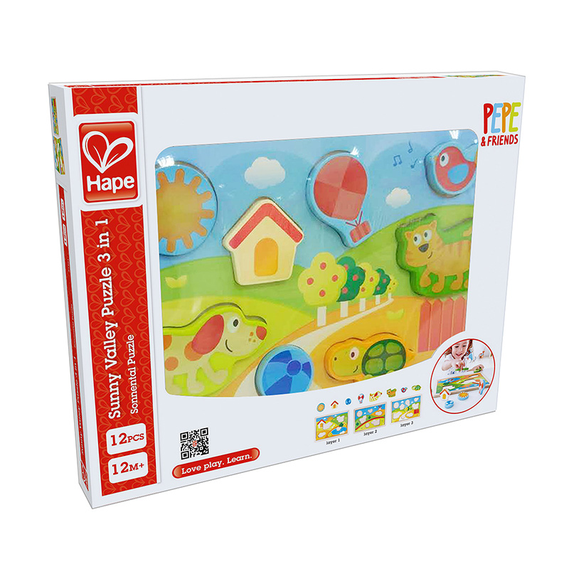 Puzzle Encajable en 1: Pepe Friends de Hape en MiniKidz