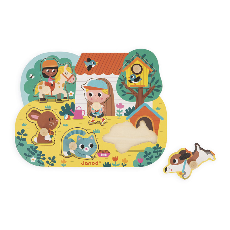 Puzzle Encajable con Pomo: El Campo