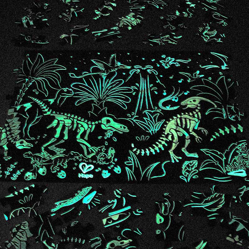 Puzzle Fluorescente Dinosaurios