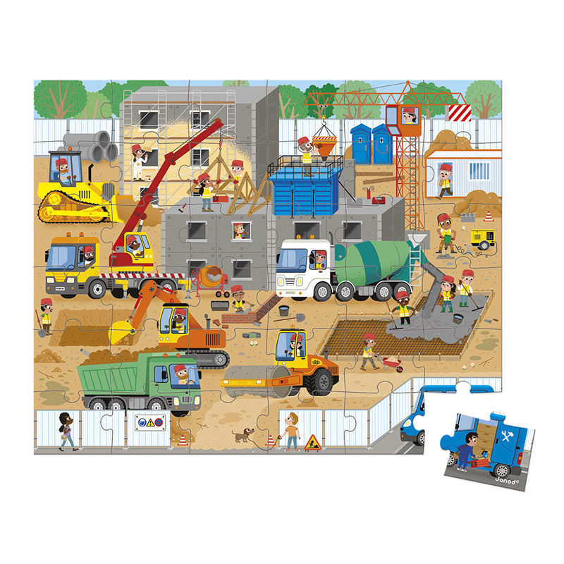 Puzzle las Obras de Construcción: 36 piezas