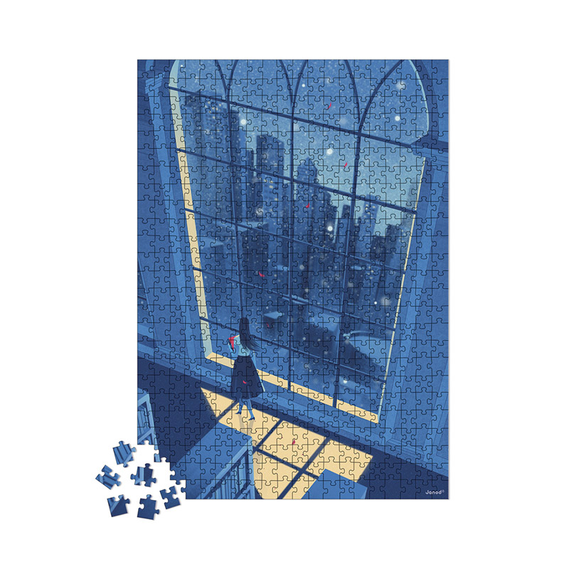 Puzzle Noche Azul: 500 piezas