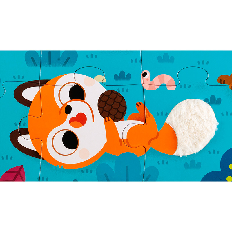 Puzzle Táctil Gigante Animales del Bosque: 20 piezas