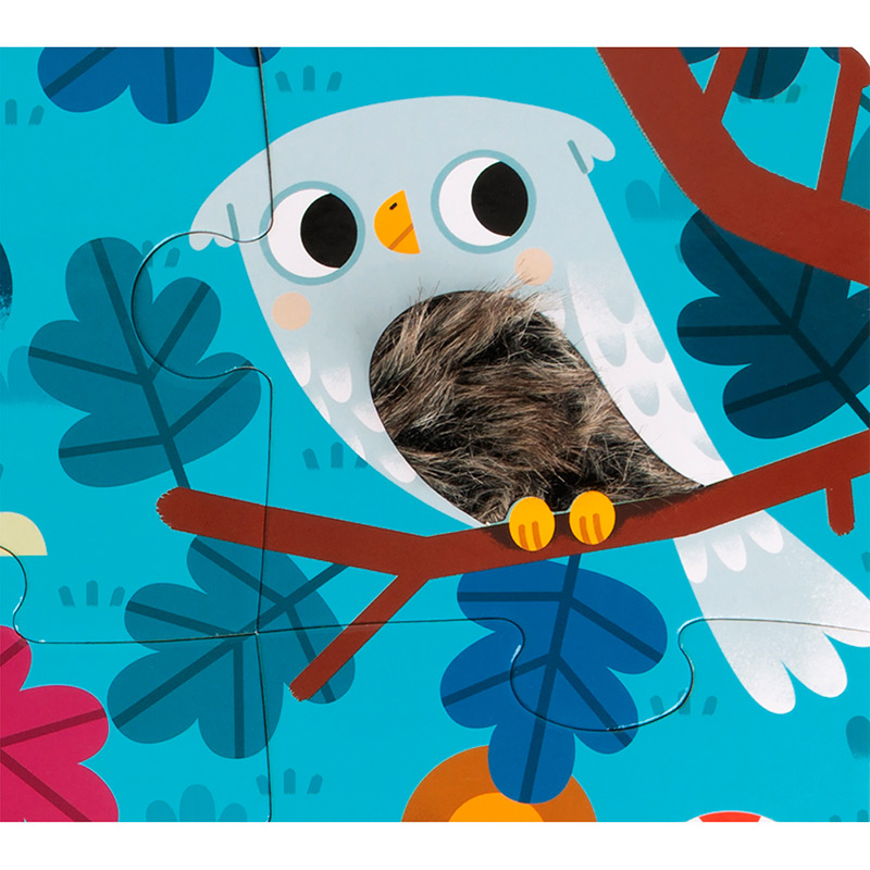 Puzzle Táctil Gigante Animales del Bosque: 20 piezas