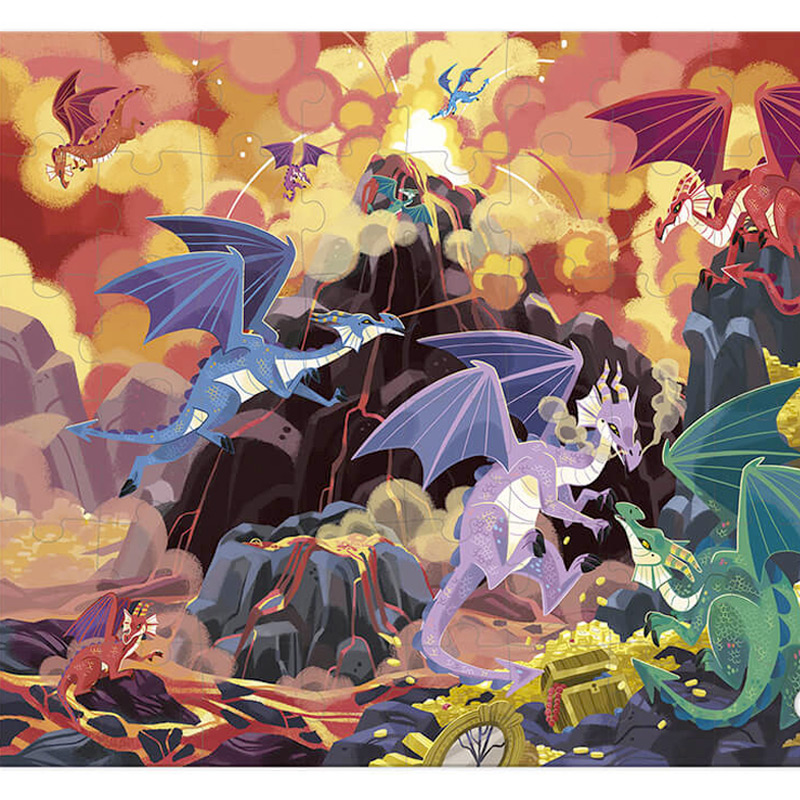 Puzzle Terra dos Dragões: 54 peças de Janod | MiniKidz