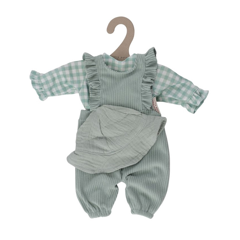 Ropita de Muñeca Cuadros Verde