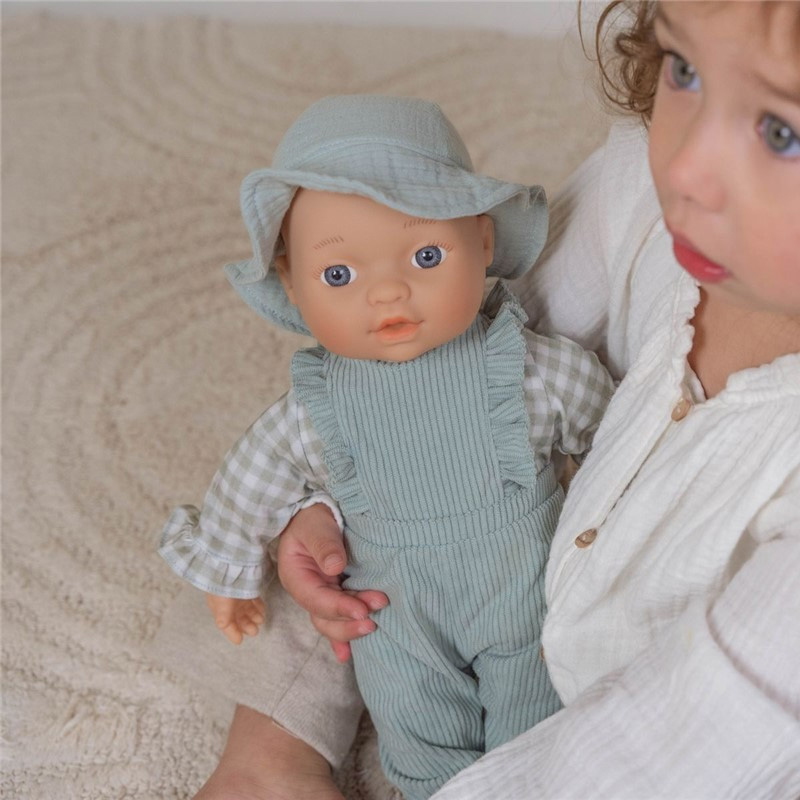 Ropita de Muñeca Cuadros Verde