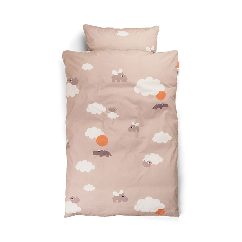 Sábana de Cama Junior Happy Clouds Powder 100 x 140 cm