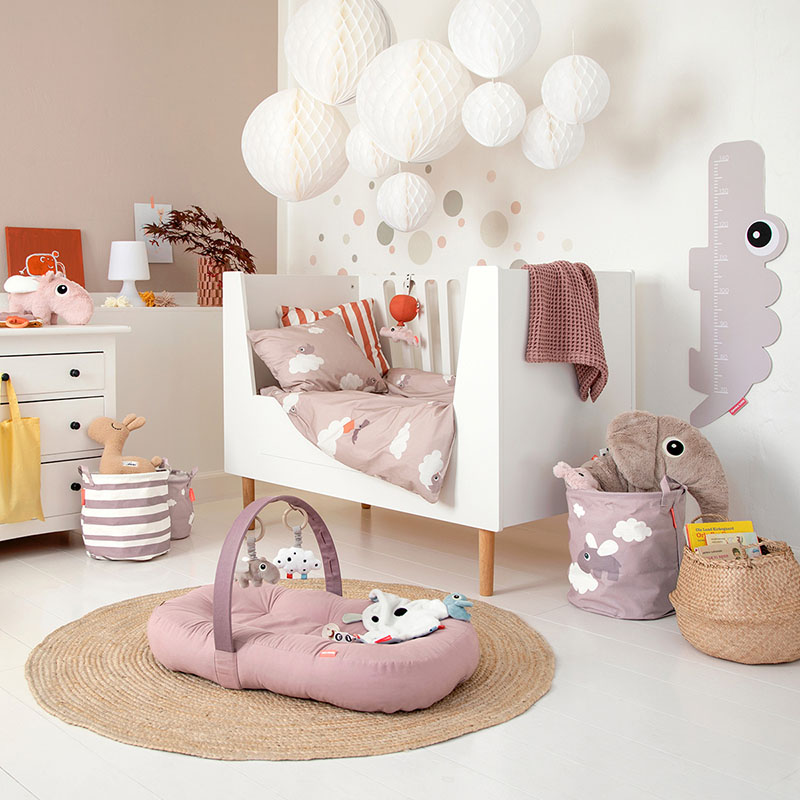 Sábana de Cama Junior Happy Clouds Powder 100 x 140 cm