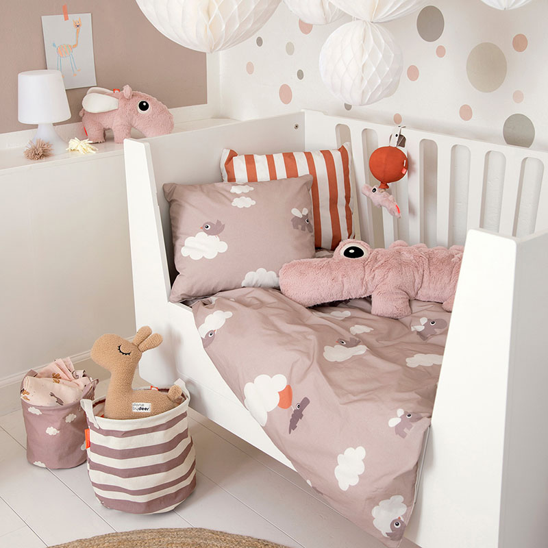 Sábana de Cama Junior Happy Clouds Powder 100 x 140 cm