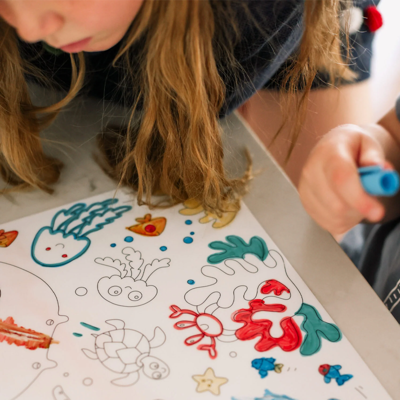 Scribble Mat Tapete reutilizable para colorear: Bajo el Mar