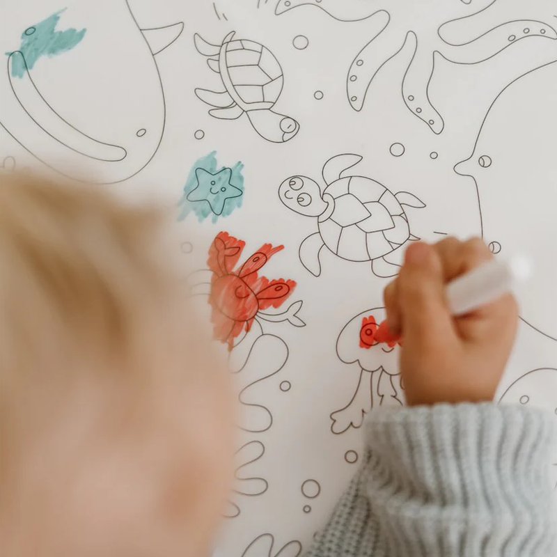 Scribble Mat Tapete reutilizable para colorear: Bajo el Mar