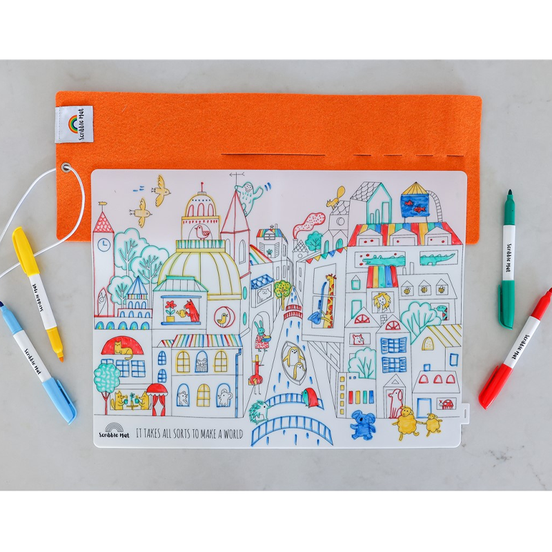 Scribble Mat Tapete reutilizable para colorear: Diversidad