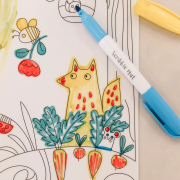 Scribble Mat Tapete reutilizable para colorear: En el Jardín