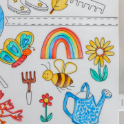 Scribble Mat Tapete reutilizable para colorear: Las Estaciones