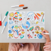 Scribble Mat Tapete reutilizable para colorear: Las Estaciones