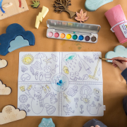 Scribble Mat Tapete reutilizable para colorear: Las Estaciones