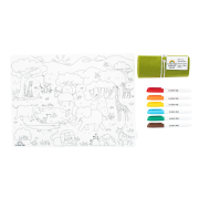 Scribble Mat Tapete reutilizable para colorear: De Safari