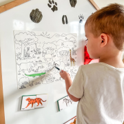 Scribble Mat Tapete reutilizable para colorear: De Safari