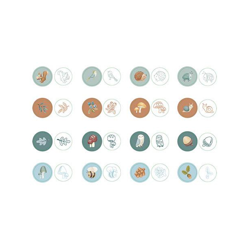 Set 16 Sellos Little Dutch Forest Friends