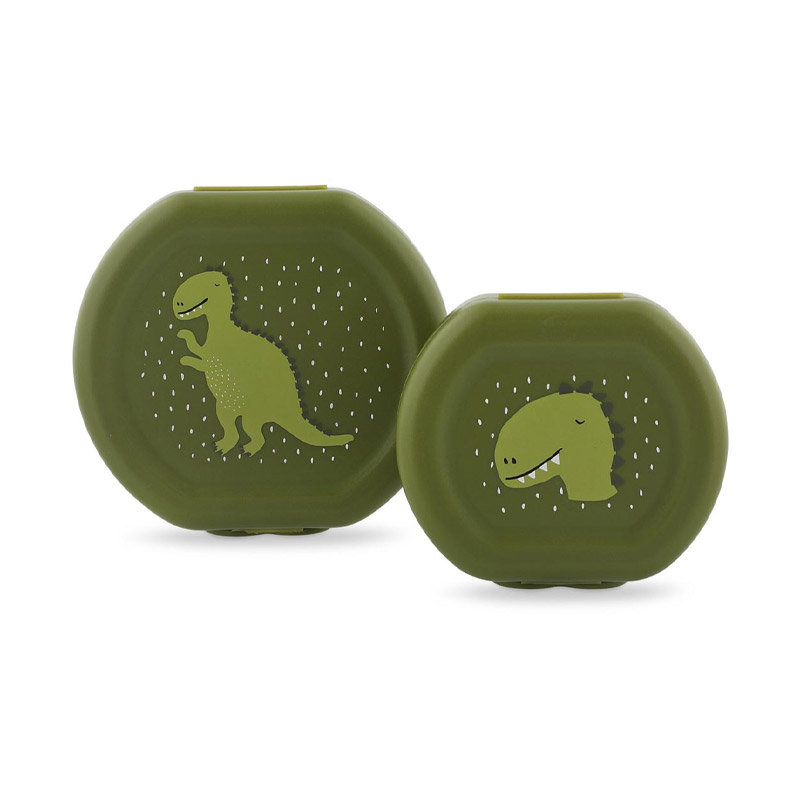 Conjunto de 2 lancheiras com clip Dino