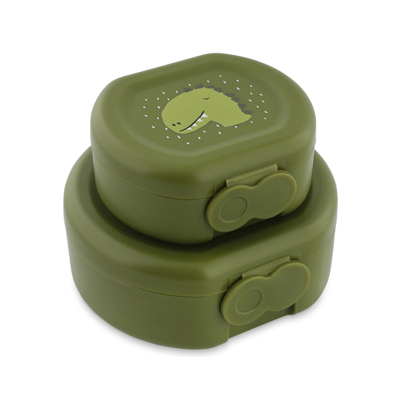 Conjunto de 2 lancheiras com clip Dino