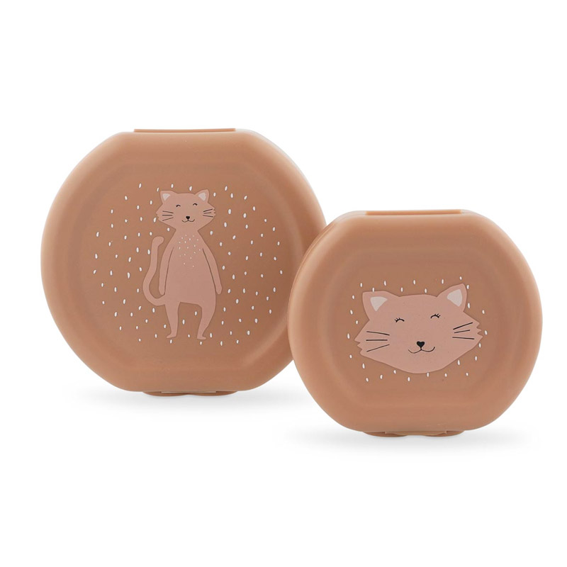 Conjunto de 2 lancheiras com clip Gato