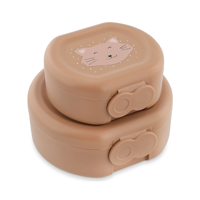 Conjunto de 2 lancheiras com clip Gato