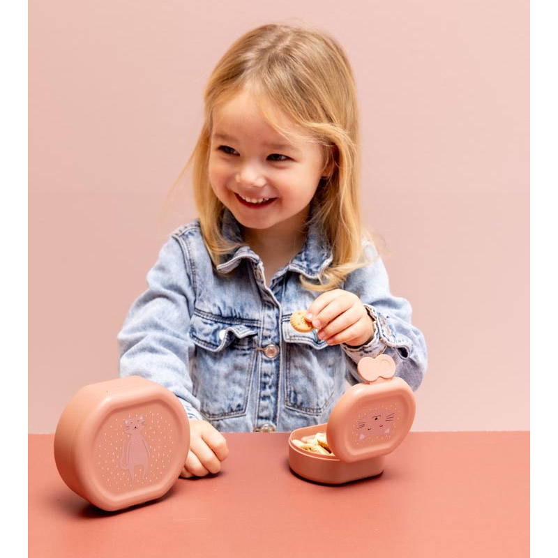 Conjunto de 2 lancheiras com clip Gato