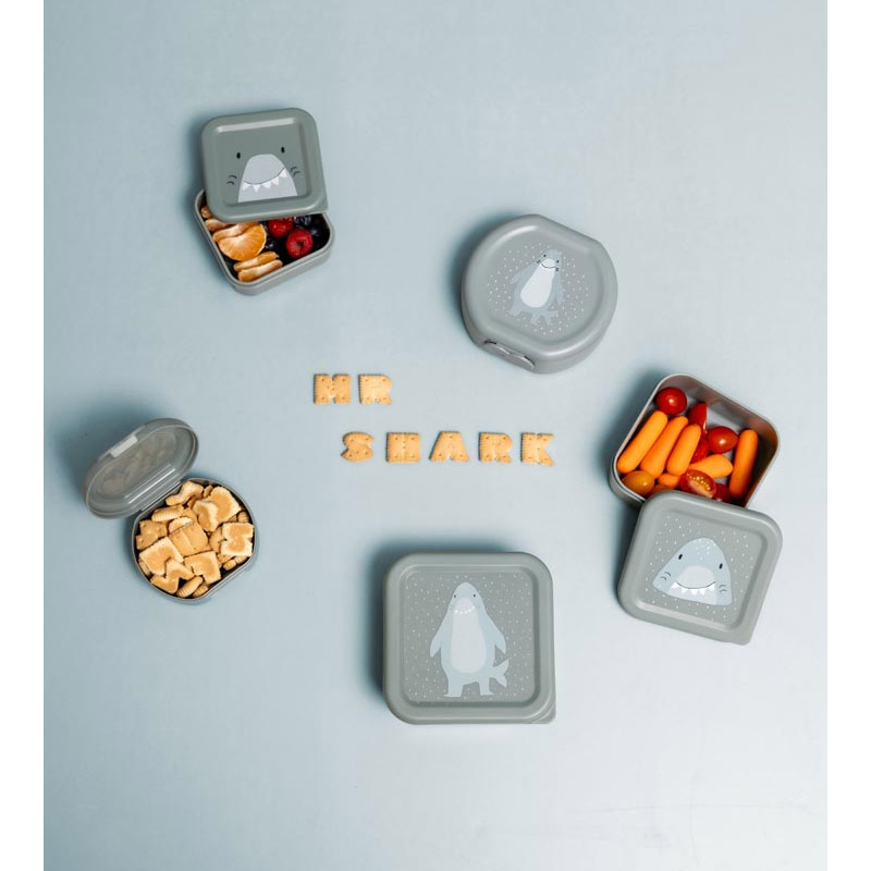 Conjunto de 2 lancheiras com clip Tubarão