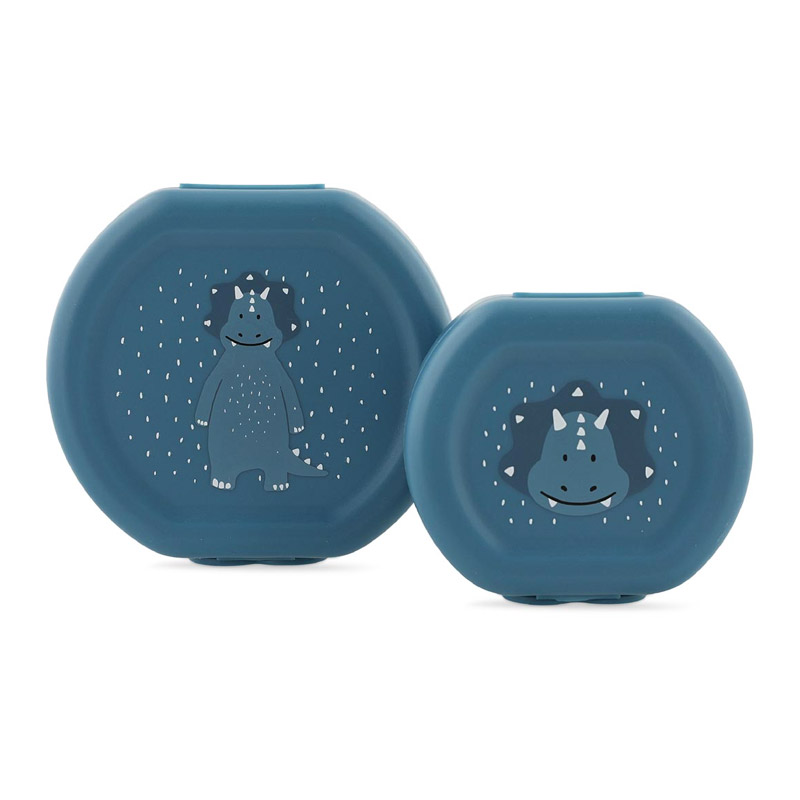 Conjunto de 2 lancheiras com clip Triceratops