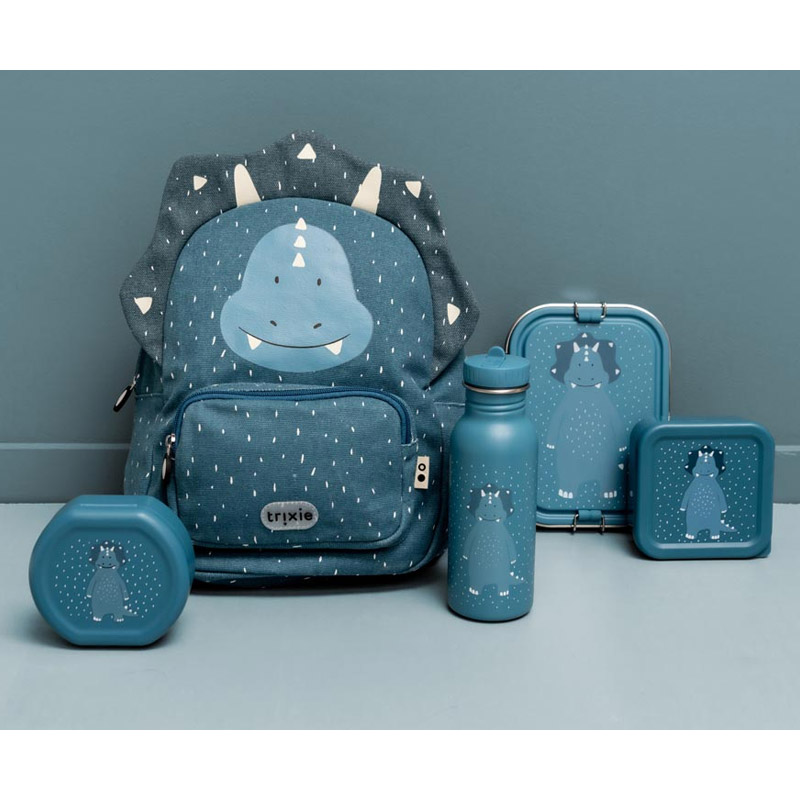 Conjunto de 2 lancheiras com clip Triceratops