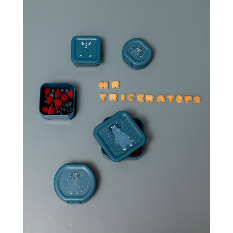 Conjunto de 2 lancheiras com clip Triceratops