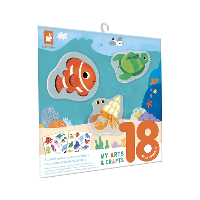 Set Creativo de Pegatinas Gruesas Reposicionables - El Mar - 18 meses