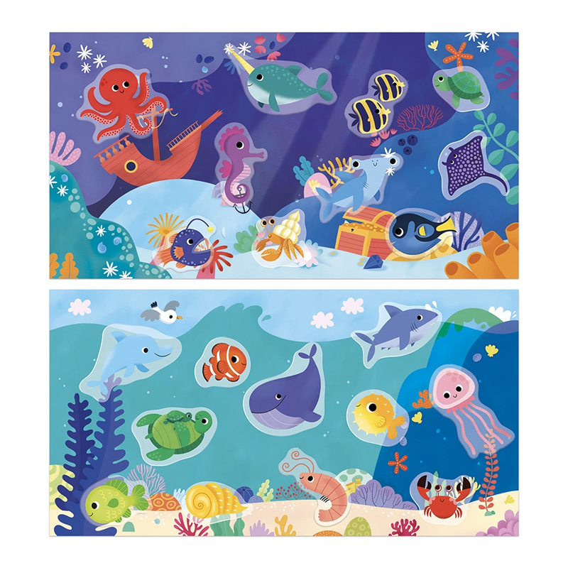 Set Creativo de Pegatinas Gruesas Reposicionables - El Mar - 18 meses
