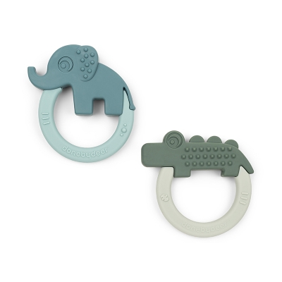 Conjunto de 2 Mordedores de Silicone Deer Friends Conjunto de 2 Mordedores de Silicone Deer Friends
