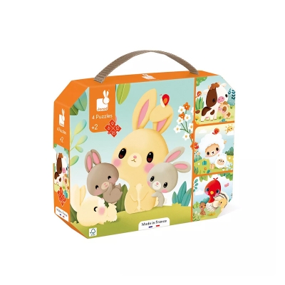 Conjunto de 4 Puzzles Evolutivos: Animais da Quinta